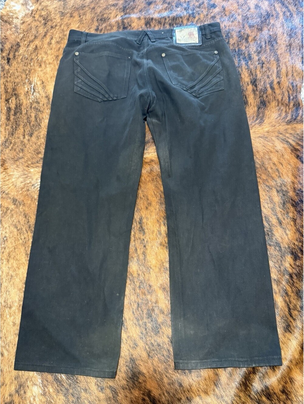 Y2K Akademiks Baggy Jeans 40x32 Black Wide Grunge Goth Skater Gorpcore Style